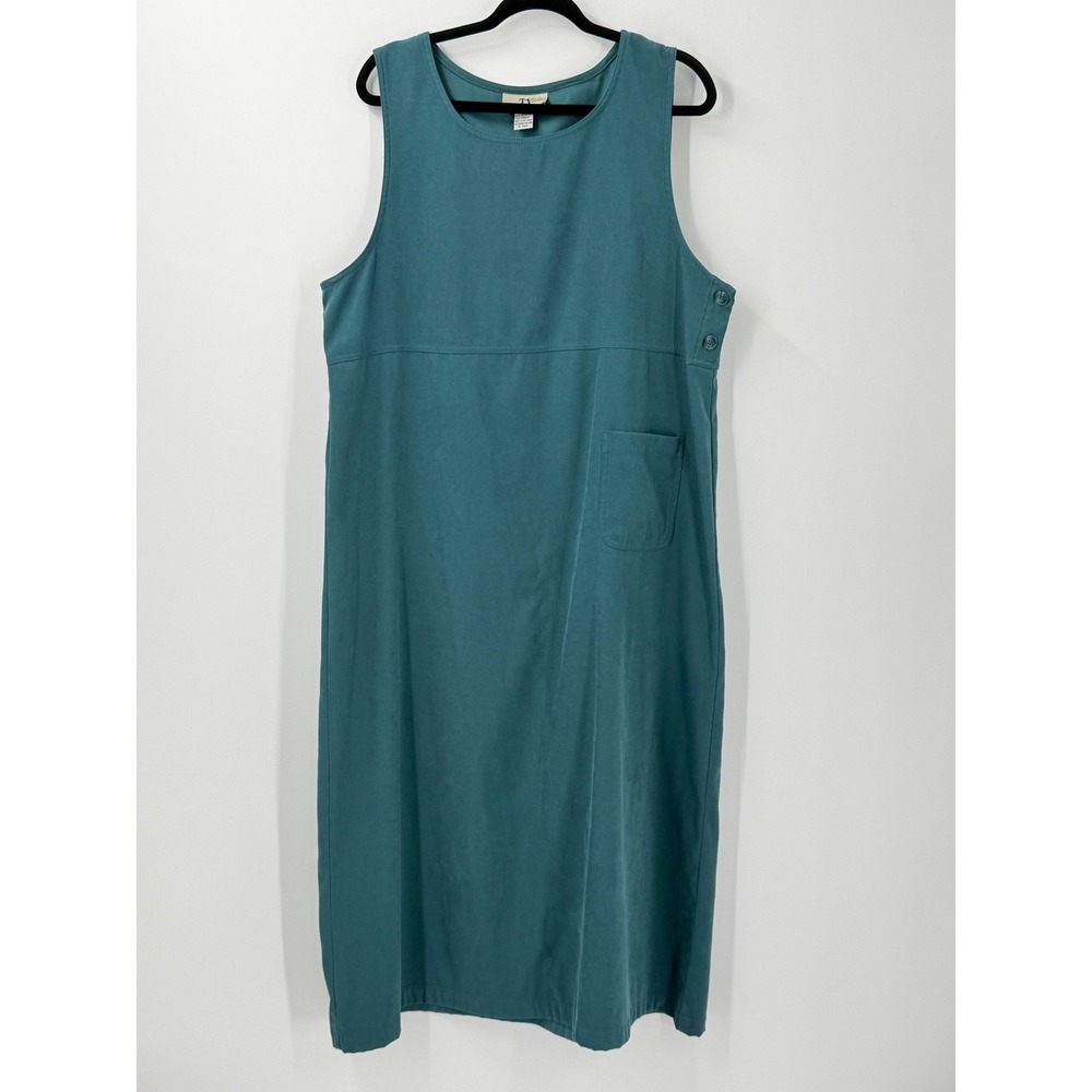 Vtg 90s Jumper Dress pinnie pinafore Womens sz XL Cottagecore Modest Teacher